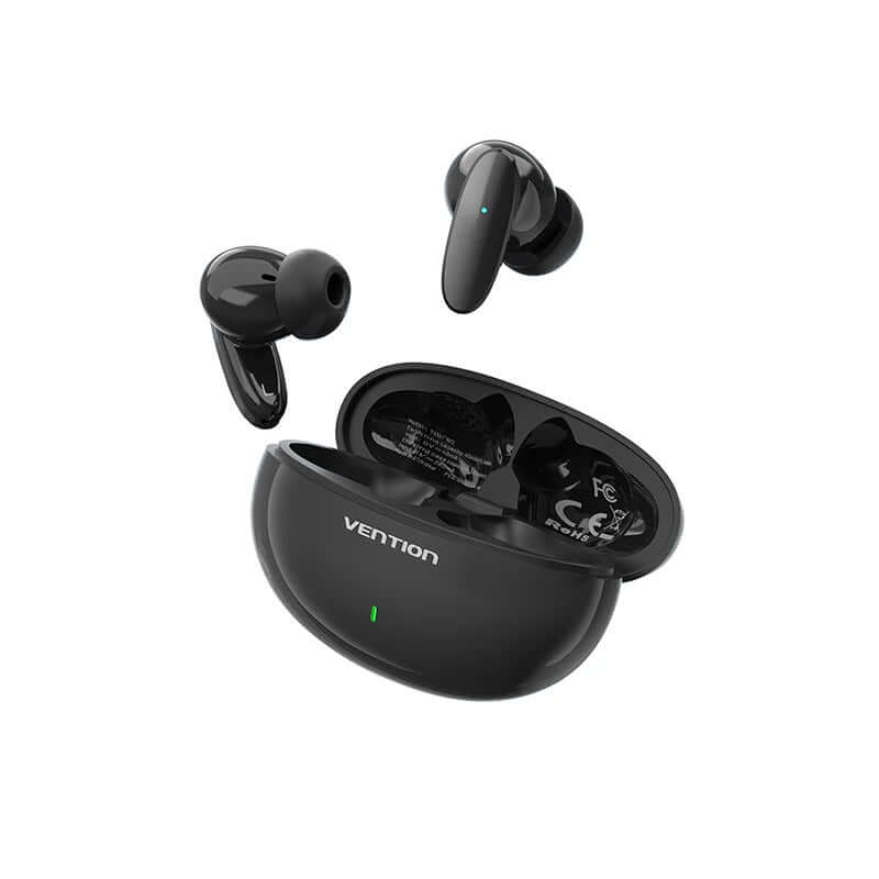 Vention Bluetooth 5.3 Earphones TWS True Wireless Earbuds in a case with two earbuds, ideal corporate gift.