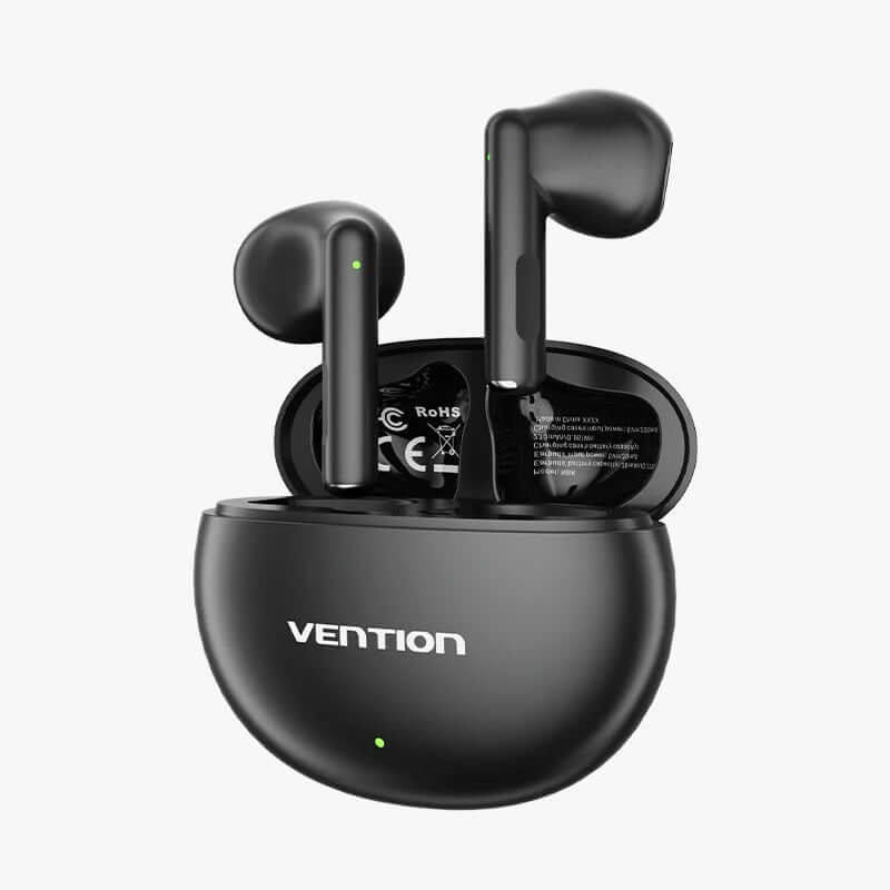 Vention True Wireless Bluetooth Earbuds charging in their case, stylish design for corporate gift option.