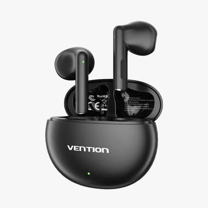 Vention True Wireless Bluetooth Earbuds charging in their case, stylish design for corporate gift option.