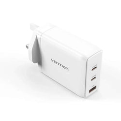 Vention 3-Port USB (C+C+A) GaN Charger (100W/65W/30W) UK-Plug Corporate Gifts Singapore