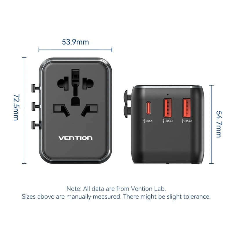 Vention 3-Port USB Universal Travel Adapter Corporate Gifts Singapore