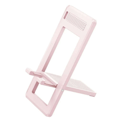 Vention Portable Phone Stand for Desk in pink, adjustable design for convenient use, ideal corporate gift.