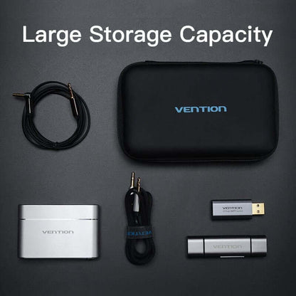 Vention Multifunctional Storage Bag shown with tech accessories highlighting large storage capacity.