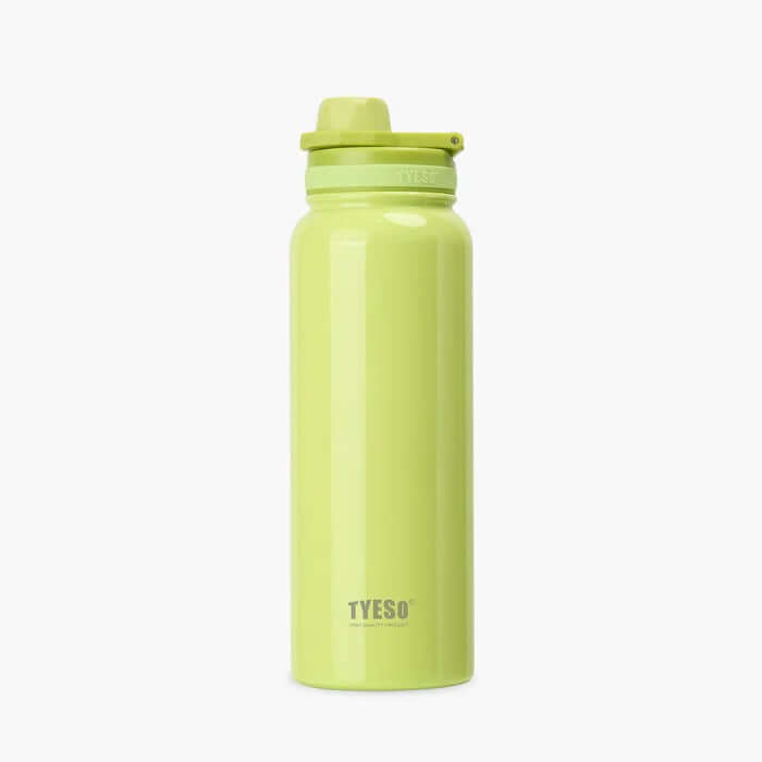 TYESO Stainless Steel Sports Bottle With Handle 35oz in vibrant green color, ideal for active lifestyles and corporate gifts.