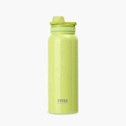 TYESO Stainless Steel Sports Bottle With Handle 35oz in vibrant green color, ideal for active lifestyles and corporate gifts.
