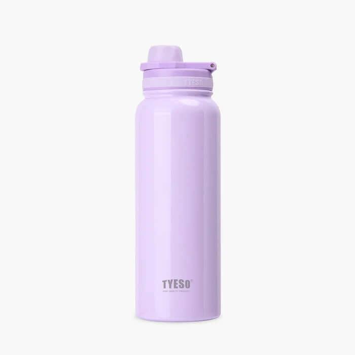 TYESO Stainless Steel Sports Bottle With Handle 35oz in lavender color, ideal for hydration and a stylish corporate gift.