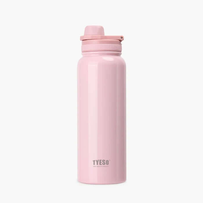 TYESO Stainless Steel Sports Bottle With Handle 35oz in pink color, perfect for active lifestyles and corporate gifts.