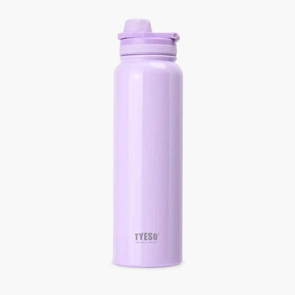 TYESO Stainless Steel Sports Bottle With Handle 40oz in lavender color, ideal for hydration and corporate gift.