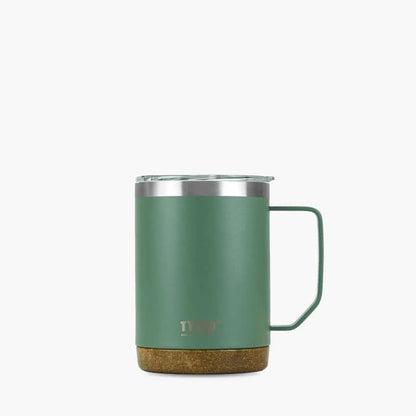 TYESO 18oz Coffee Mug in green with slider lid perfect for corporate gift.