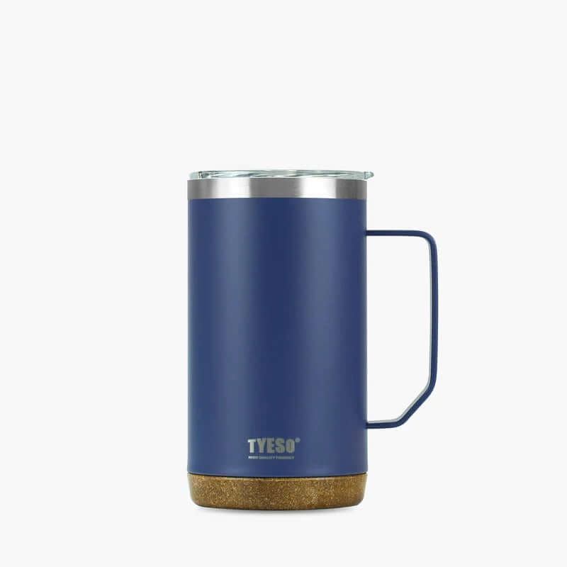 TYESO 24oz Coffee Mug in navy color with double-wall insulation, perfect for hot or cold beverages, ideal corporate gift.