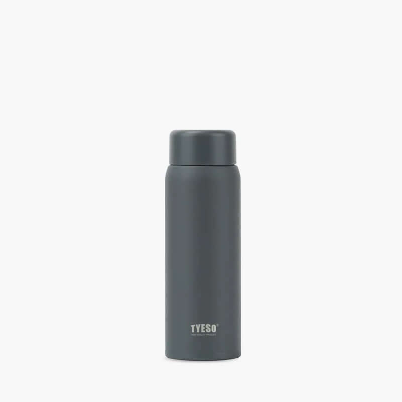 TYESO Mini Pocket Bottle 7oz in dark gray, perfect for hydration on the go and ideal as a corporate gift.