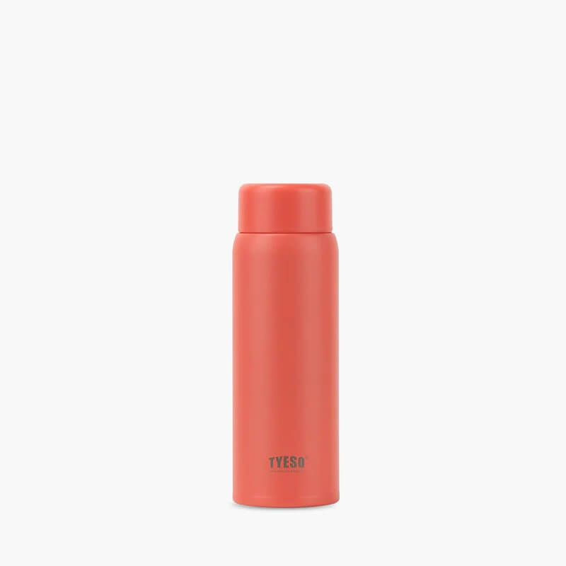 TYESO Mini Pocket Bottle 7oz in coral color, perfect for active lifestyles and as a corporate gift.