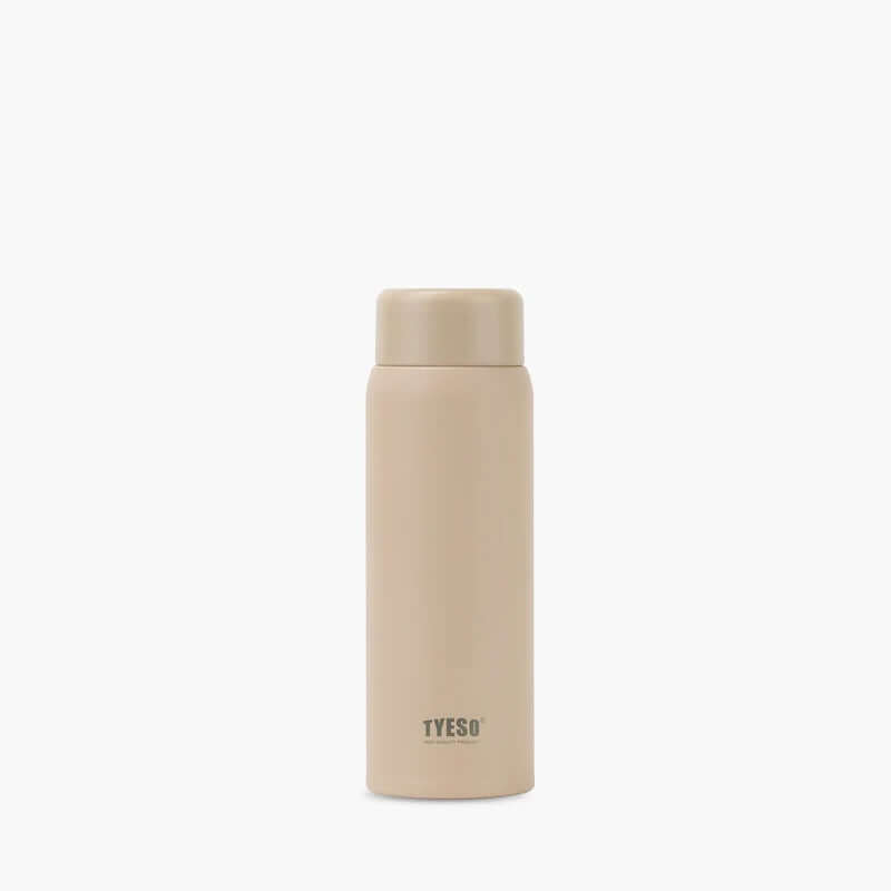TYESO Mini Pocket Bottle 7oz in beige, perfect for hydration as a stylish corporate gift on the go.