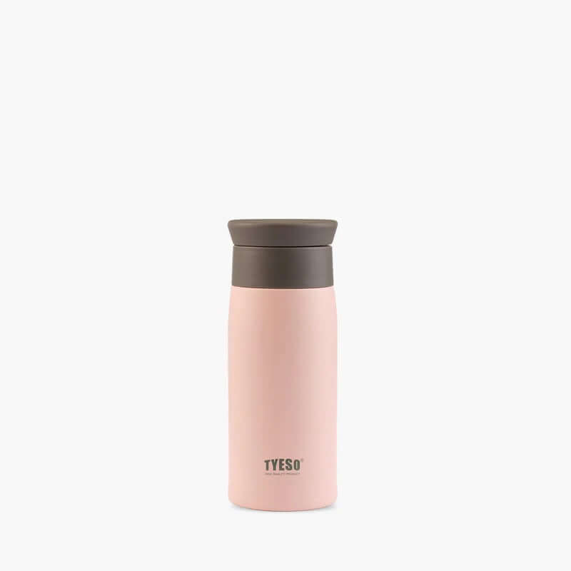 TYESO Vacuum Bottle 12oz in pink with a double-wall design for cold and warm drinks, ideal as a Corporate Gift.