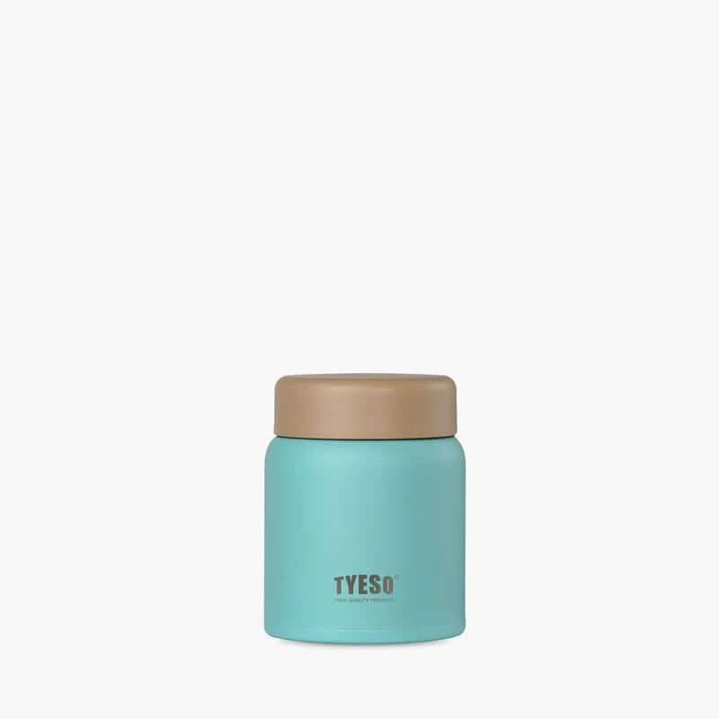 TYESO Small Food Jar 7oz in a stylish turquoise design, perfect for on-the-go meals and a great corporate gift.