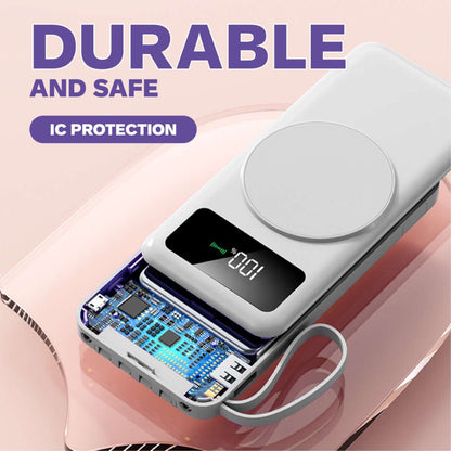 Wireless Powerbank with Detachable Cable and built in Phone Stand Corporate Gifts Singapore