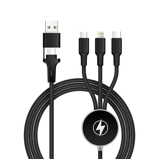 6 in1 Fast Charging Cable With LED Logo Corporate Gifts Singapore