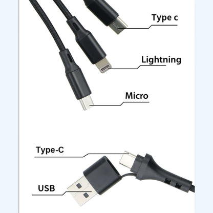 6 in1 Fast Charging Cable With LED Logo Corporate Gifts Singapore