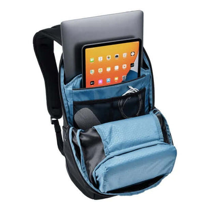 Thule Accent Recycled Backpack 20L showing dedicated pockets for laptop and tablet, ideal for corporate gift.