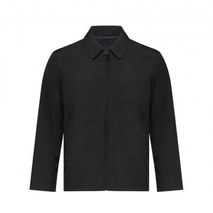Unisex Corporate Jacket in black, stylish full-zip design, suitable for corporate gifts in Singapore.