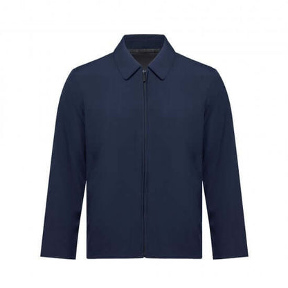 Unisex Corporate Jacket in navy blue with full-zip design, suitable for corporate gifts in Singapore.
