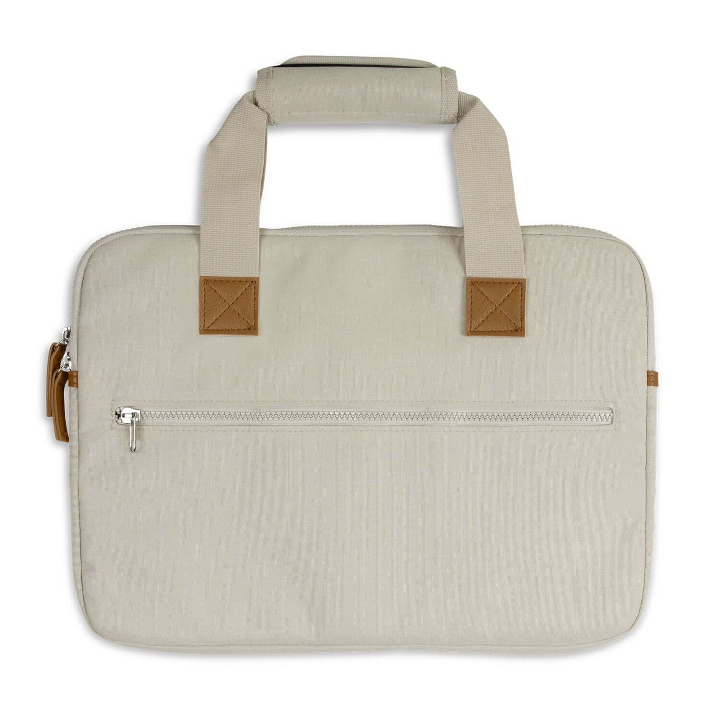 ARCHER Galileo Laptop Bag in beige with handle and zippered pocket, perfect corporate gift for professionals.