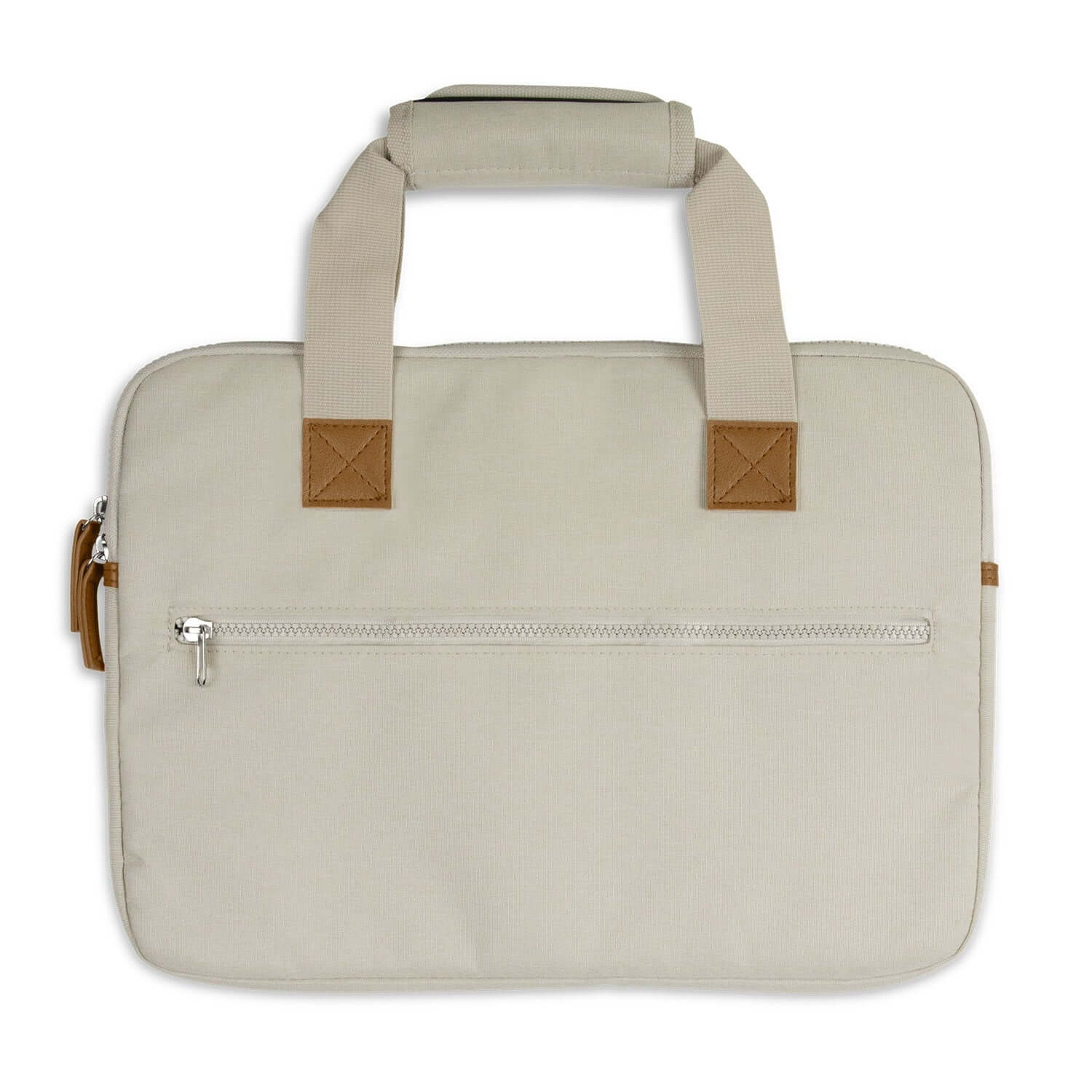 ARCHER Galileo Laptop Bag in beige with handle and zippered pocket, perfect corporate gift for professionals.
