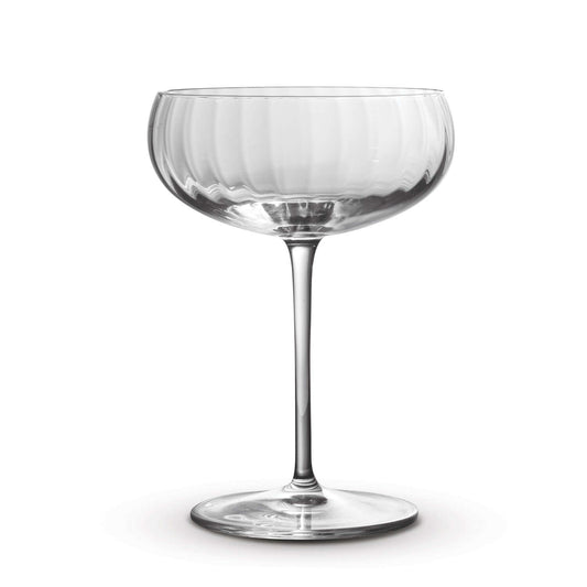 Luigi Bormioli Optica Cocktail Glass with ribbed design, lead-free crystal, 300ml, perfect for corporate gift Singapore.