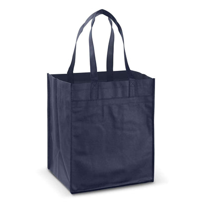 Mega Shopper Tote Bag in navy blue, sturdy design perfect for shopping and ideal as a Corporate Gift.