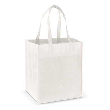 Mega Shopper Tote Bag in white, durable design perfect for shopping and corporate gifts.