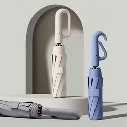 27’’ Automatic Foldable Umbrella with Carabiner