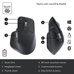 Logitech MX Master 3S Wireless Silent Mouse