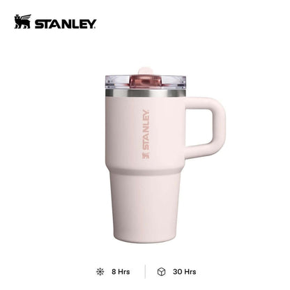 STANLEY The 20oz Quencher ProTour Flip Straw Tumbler with a soft pink finish and flip straw lid.
