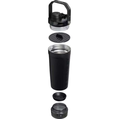STANLEY The Vitalize™ Shaker Bottle components, showing parts including the lid and double-wall insulation.