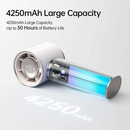 JisuLife Handheld Fan Pro 1 Mini showcasing 4250mAh large battery capacity and stylish design, perfect for corporate gift.