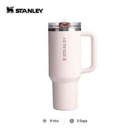 STANLEY The 40oz Quencher ProTour Flip Straw Tumbler in light pink, ideal for hydration on the go.