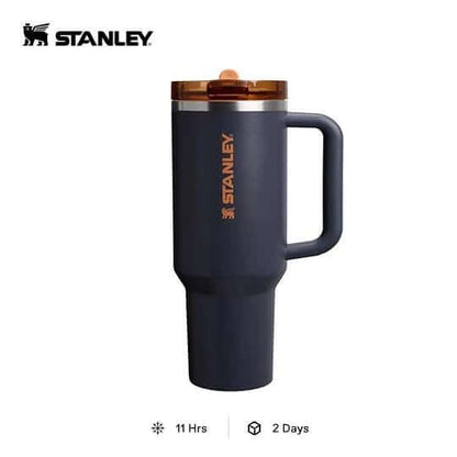 STANLEY The 40oz Quencher ProTour Flip Straw Tumbler with FlipStraw and comfort grip handle.