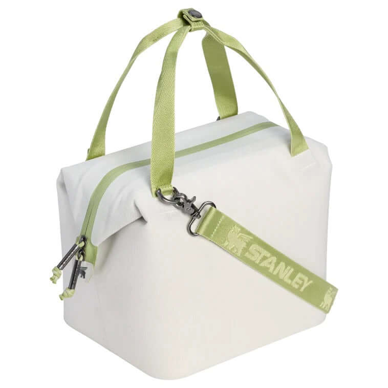 STANLEY The All Day Julienne Mini Cooler Nelly Korda Collection 0.7L in off-white with green accents.