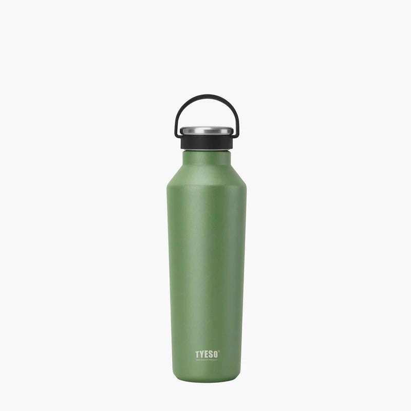 TYESO Vacuum Insulated Sports Bottle with Soft Silicone Handle