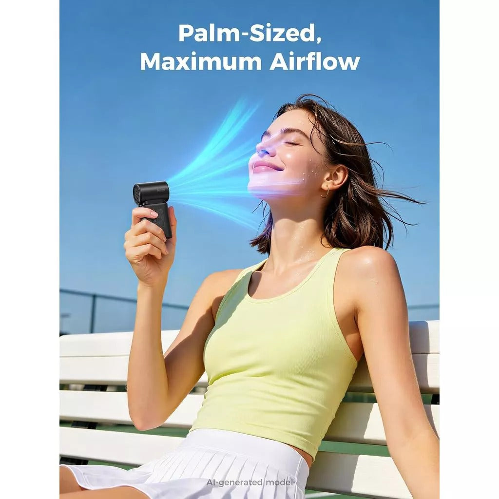 Aecooly Portable Handheld Fan Air Mate With Power Bank Detachable