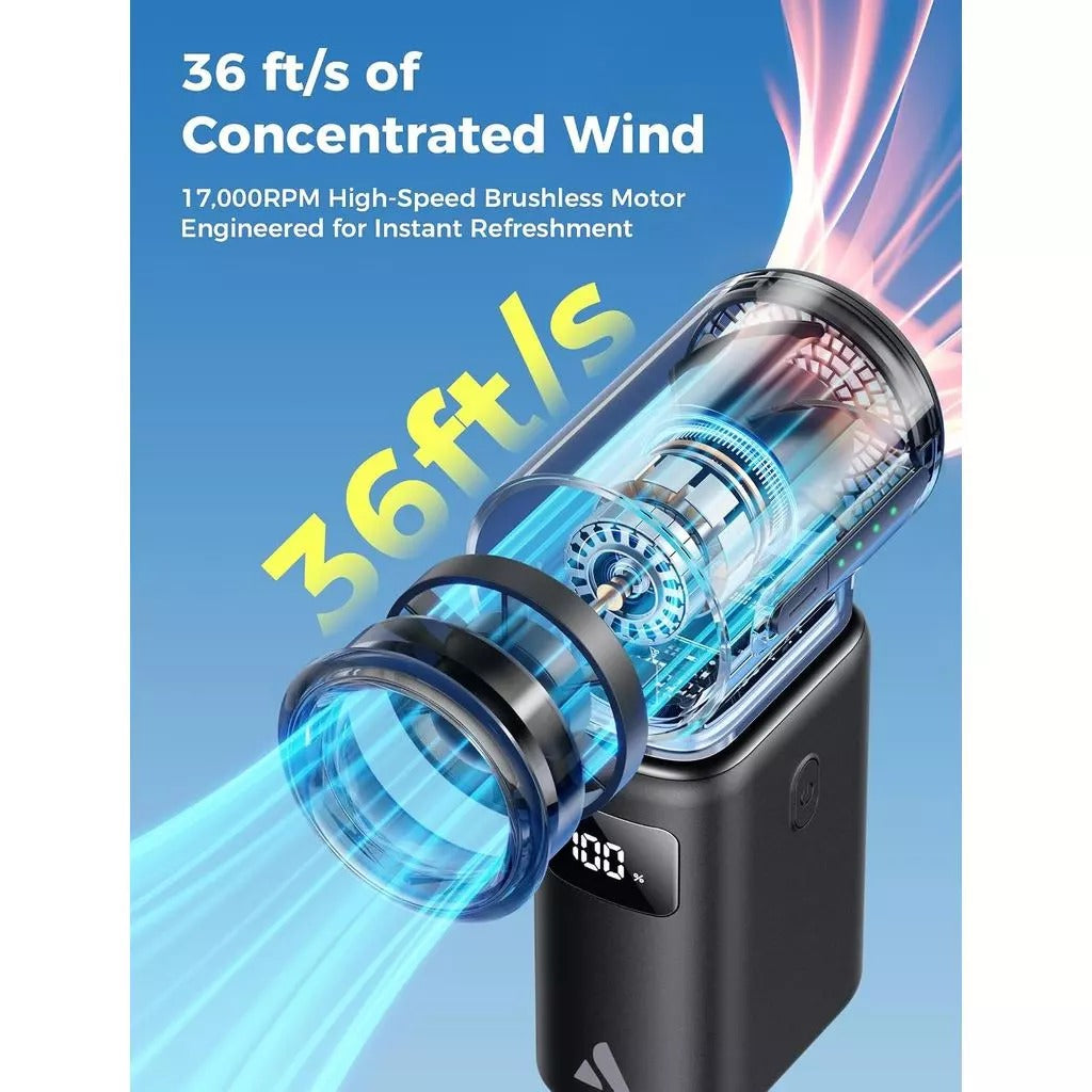 Aecooly Portable Handheld Fan Air Mate With Power Bank Detachable