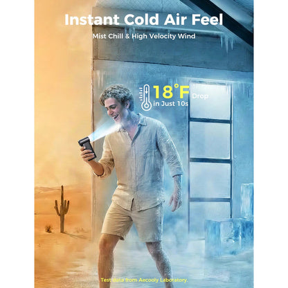 Aecooly Portable Misting Fan Cold Air Pro Mist Chill High Speed Portable Fan