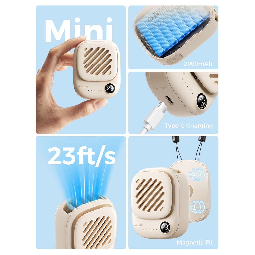 Aecooly Mini Portable Neck Fan