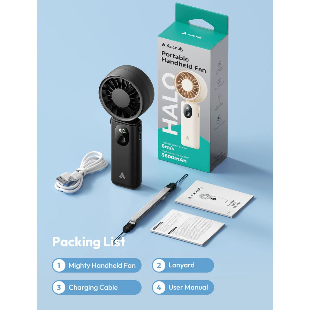 Aecooly Portable 3 In 1 Handheld Fan Halo 04