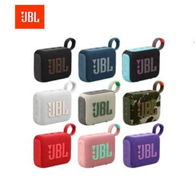 Colorful JBL Go 4 Speaker collection showcasing ultra-portable design, ideal for corporate gifts and outdoor use.