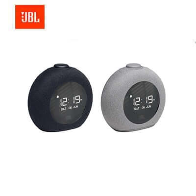 JBL Horizon 2 Speaker in black and gray, featuring digital clock display and ambient LED light.