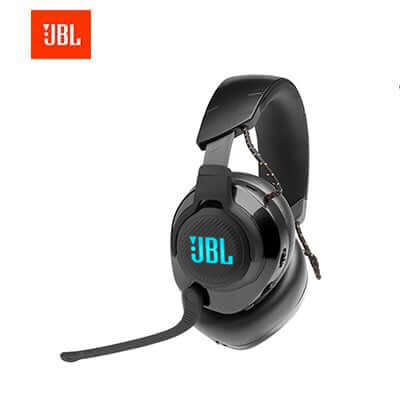 JBL Quantum 610 Wireless Gaming Headset with flip-up boom microphone and sleek design.