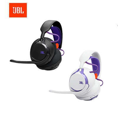JBL Quantum 650 Wireless Gaming Headset in black and white, perfect for gamers and corporate gifts.