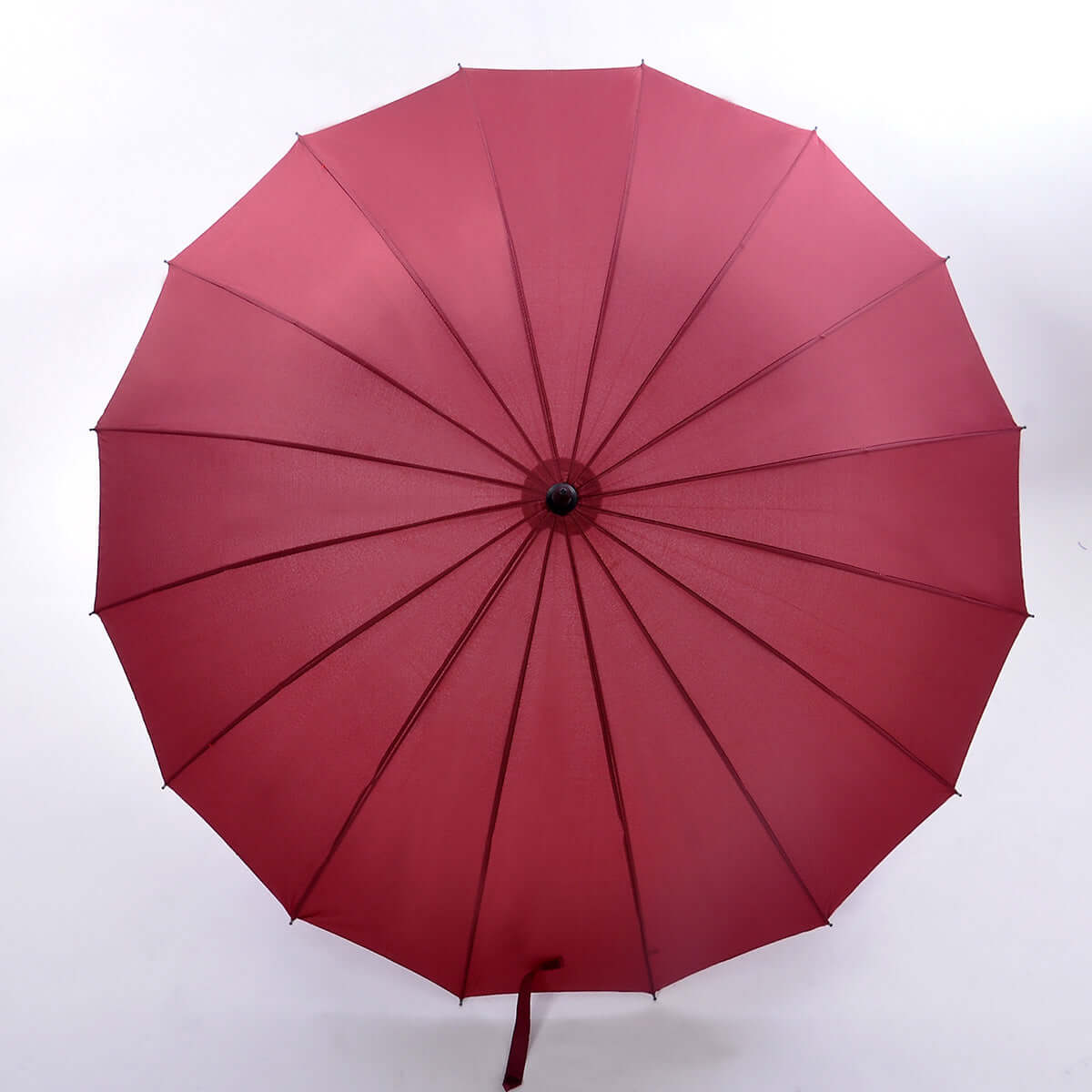 25'' Umbrella with 16 Panels in burgundy color, featuring a sturdy design and auto-open mechanism, perfect corporate gift.