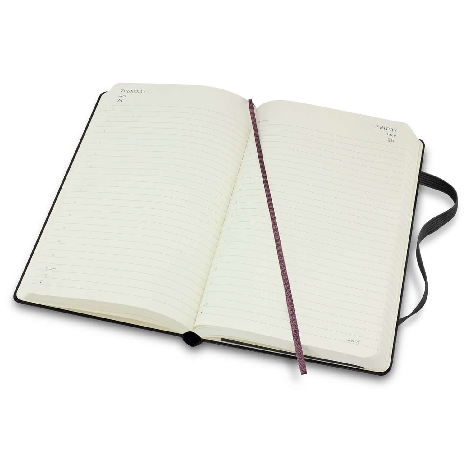 Moleskine 2026 Planner - Daily open view with blank pages, perfect for organizing your year as a corporate gift.